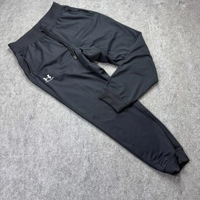 Under Armour Jogger Men L Black 29" Loose Sportstyle Tricot Knit 1290261 b183 - Image 1 of 4