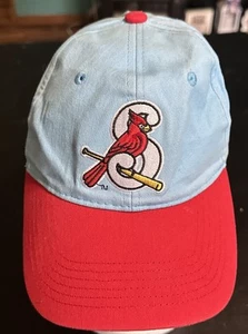 MiLB Springfield Cardinals Baseball Hat Strap Back Cap Baby Blue Red Embroidered - Picture 1 of 3
