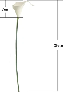 12Pcs Artificial Flowers Faux White Calla Lily Bouquet Wedding Bride Shower - Picture 1 of 12