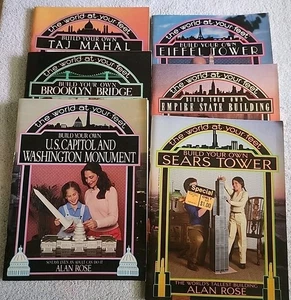 Lot Of 6 Alan Rose Build Your Own Sears, Empire State, Eiffel, Taj, US Capital  - Bild 1 von 19