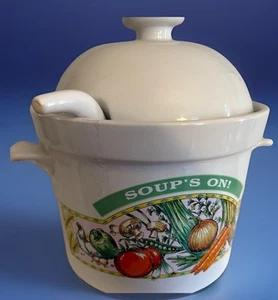 Vintage Soups On! Tureen With Ladle Himark Thailand - Picture 1 of 6