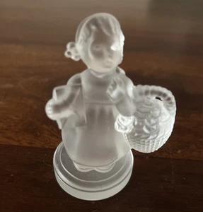 MJ Hummel Frosted Crystal Figurine Little Girl With Basket DG - Picture 1 of 4