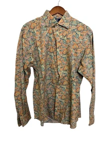 Polo Ralph Lauren Shirt Mens XL Regent Custom Fit Button Up Long Sleeve Paisley - Picture 1 of 3