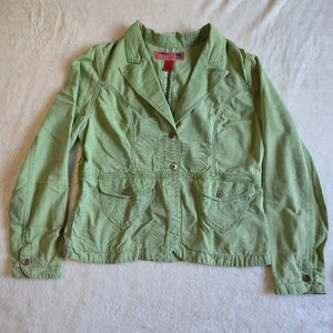 Mossimo Women's Olive Green XL Denim Jacket Vintage Y2k - Picture 1 of 13