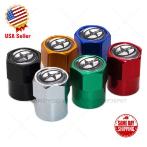 Hex Scion Logo Emblem Car Wheels Tire Air Valve Caps Stem Dust Cover Sport TRD - Picture 1 of 11