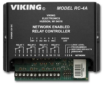 Viking Electronics Network Enabled 4 Relay Controller Rc-4a