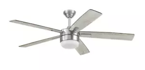 Harbor Breeze Boltz III Easy2Hang 52-Inches Brushed Nickel with Gray Blades Colo - Picture 1 of 5
