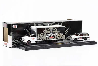 1:64 1968 Chevrolet C60 Camion & 1973 GMC Sierra BLACK MAGIC LUNATI M2 Machines - Immagine 1 di 3