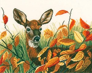 LANARTE 0021205 Autumn Lady Biche Kit Broderie Point de Croix compté - Imagen 1 de 2