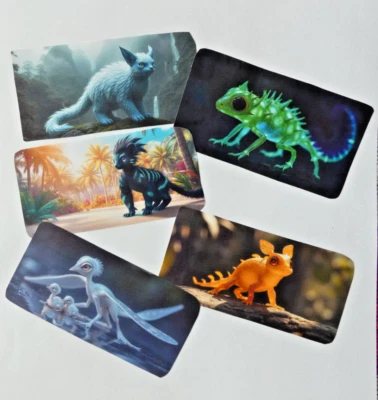 PACK OF 22 Fantasy Animal Stickers - First Print 3.5" & 4" Laminated Vinyl - Image 1 of 4