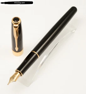 Parker Sonnet Cartridges Fountain Pen in Laque Black GT with gold plated M-nib - Picture 1 of 9