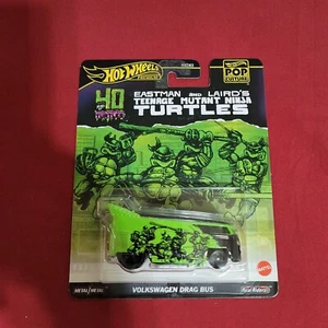 Hot Wheels Premium Pop Culture Teenage Mutant Ninja Turtles Volkswagen Drag Bus - Picture 1 of 3