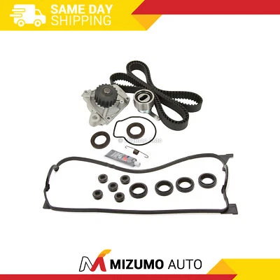 Kit de correa de distribución junta de bomba de agua apta 92-95 Honda Civic Del Sol 1.6L SOHC D16Z6 Foto 1 de 4