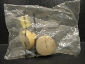 Vintage Paar runde Schubladenknöpfe Massivholz 1-1/4 unbehandelt Schrank/Möbel - Bild 1 von 4