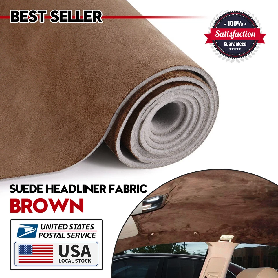 MODIGT Chocolate Headliner Suede Fabric Car Trunk Roof Material Upholstery Renovation