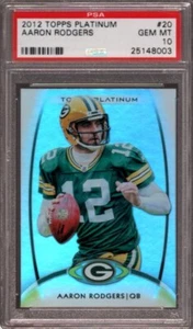 2012 TOPPS PLATINUM # 20 AARON RODGERS (RARE) GREEN BAY PACKERS PSA 10 GEM-MINT - Picture 1 of 1