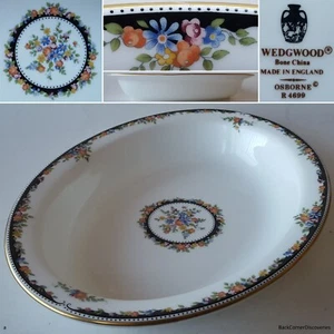 Wedgwood Bone China Made in England 'Osborne' R4699 10" Oval Vegetable Bowl - Picture 1 of 11
