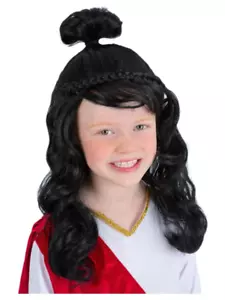 Griechisch Prinzessin Perücke Römisch Mädchen Schwarz Kinder Kostüm Zubehör - Bild 1 von 1
