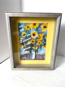 Green Tree Silver Shabby Framed Matted Picture YOU ARE MY SUNSHINE Wall Decor - Picture 1 of 8