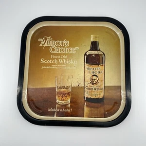 Vintage Abbott's Choice Finest Scotch Whiskey Tin Tray Advertising Memorabillia - Picture 1 of 7
