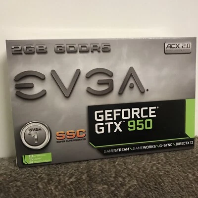 EVGA Nvidia GeForce GTX950 SC+ GAMING ACX 2.0 2GB Graphics Card 02G-P4-2957-KR - Image 1 of 4