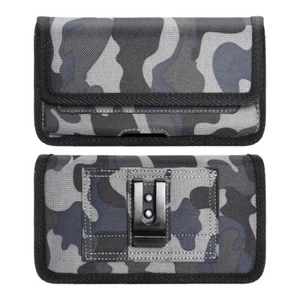 Gray Horizontal Camo Pattern Belt Clip Holster For iPhone 16 Pro Max / 16 Pro - Picture 1 of 7