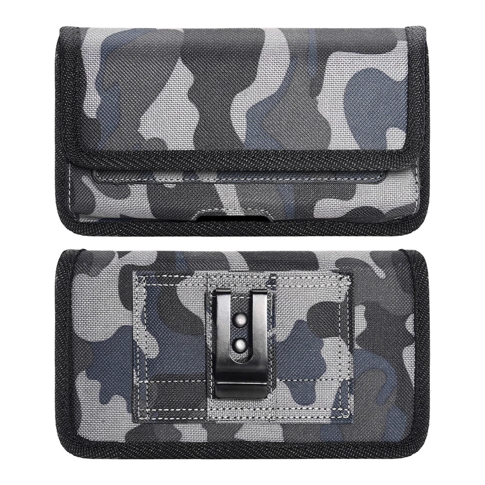 Gray Horizontal Camo Pattern Belt Clip Holster For iPhone 16 Pro Max / 16 Pro - Image 1 of 4