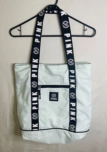 Victoria Secret PINK (Pre-Owned) Tote Bag Frost Mint White XL Size - Picture 1 of 7