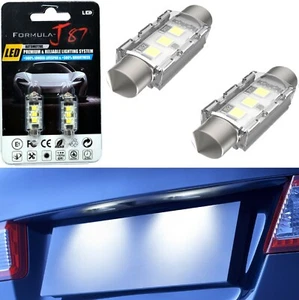 LED 5W Light CANbus 35-36MM White 6000K Two Bulb License Plate Replace Upgrade - Picture 1 of 12