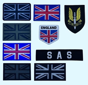 Union Jack Patch, Hook & Loop, UK GB Flag, Mini, Badge, and Tactical Set - Picture 1 of 7