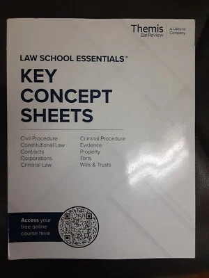 Themis Bar Review Law School Essentials: Key Concept Sheets 2024 9781960132369 - Image 1 of 3