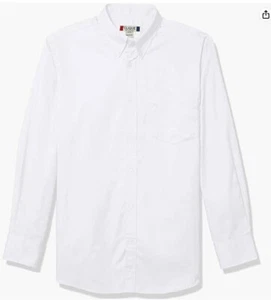 Clique Men's Long Sleeve Carter Stain Resistant White Twill Shirt Size M - Picture 1 of 8