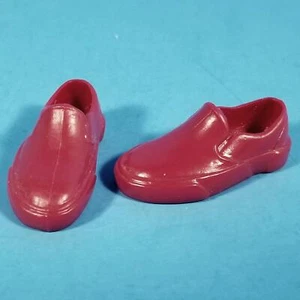 Barbie KEN Doll Maroon Loafer Slip Ons Shoes Only Fashionistas Burgandy Wedding - Picture 1 of 5