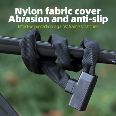 ROCKBROS Anti-theft Bicycle Lock 97cm Electric Bike Motorcycle Chain Lock 2 Keys - Image 1 of 4