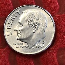 2002 (D) Us Roosevelt Dime "Free Shipping"