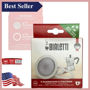 Effortless Maintenance: Seal & Filter Kit for Moka Express 6-Cup Coffee Maker - Picture 1 of 4
