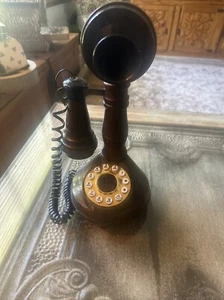 Rare Vintage 1973 The Candlestick Telephone American Telecommunications Wood - Picture 1 of 11