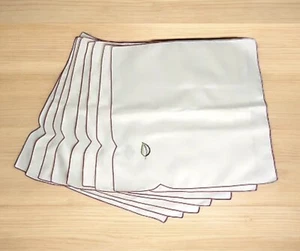 Lintex bestickt Leinen Servietten Blatt Menge 8 Kanten rot weiß grün 17 Zoll x 17 Zoll - Bild 1 von 9