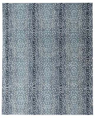 Cheetah Blue Handmade Tufted Animal Print Home Decor Area Rug & Carpet - Image 1 of 4
