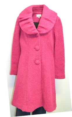 Chaqueta 3 Hermanas MEDIANA Para Mujer Túnica Boucle Abrigo Largo Diseñador Hecho en EE. UU. 1852 Foto 1 de 4