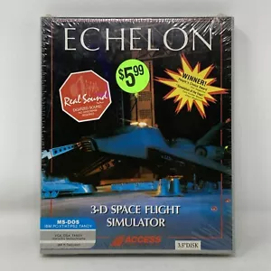 Echelon 3D Space Flight Simulator MS-DOS 3.5" IBM Tandy Sealed RARE (A10) - Picture 1 of 6
