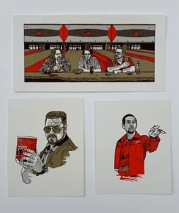 THE BIG LEBOWSKI HANDBILL PRINT SET BY TYLER STOUT SIGNED & STAMPED MONDO - Picture 1 of 2