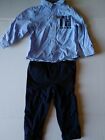 Tommy Hilifiger Outfit 18 Months 2pc Long Sleeve button up shirt/Pants casual 