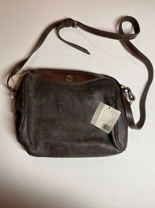 VTG Liz Claiborne Leather Crossbody Bag Genuine Leather Trim Snap Women's Purse - Picture 1 of 10
