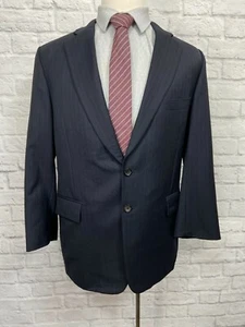 PAUL STUART (42R) Men's Navy Blue Wool Sport Coat Blazer Jacket - Picture 1 of 8