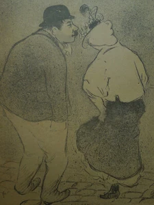 Estampe Lithographie Ancienne. Le Bon Frère. Poulbot. - Picture 1 of 2