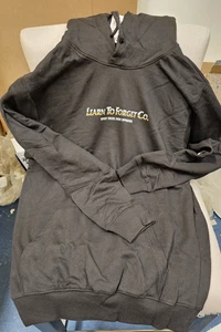 Felpa con cappuccio LTE Learn to Forget Co logo cromato taglia M nera nuova - Foto 1 di 3