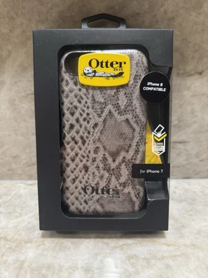 Nova Capa Otterbox iPhone 7/8 SE 2/3 Edição Couro Simetria Camuflagem Cobra Cinza Brn - Imagem 1 de 4