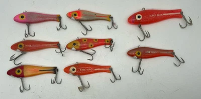 Vintage Super & King Bingo Doug English Texas Fishing Lure 8 lot - Image 1 of 4