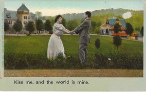 Postal de Kiss Me and the World is Mine TH Eismann 1907 - Imagen 1 de 2